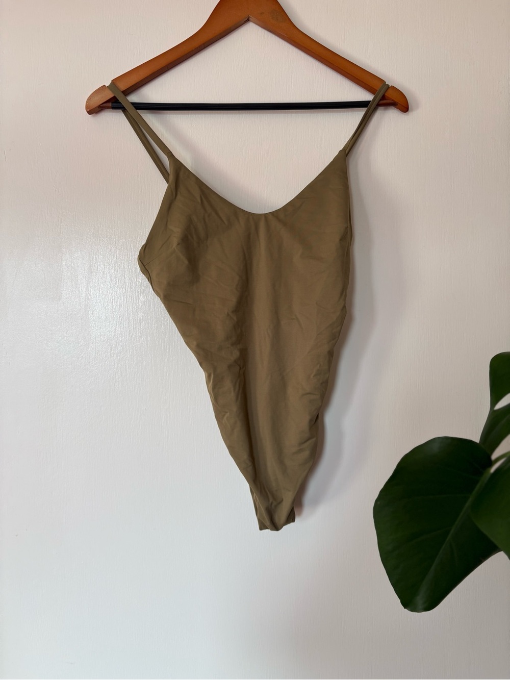 Zara Olive Green V-Neck Bodysuit